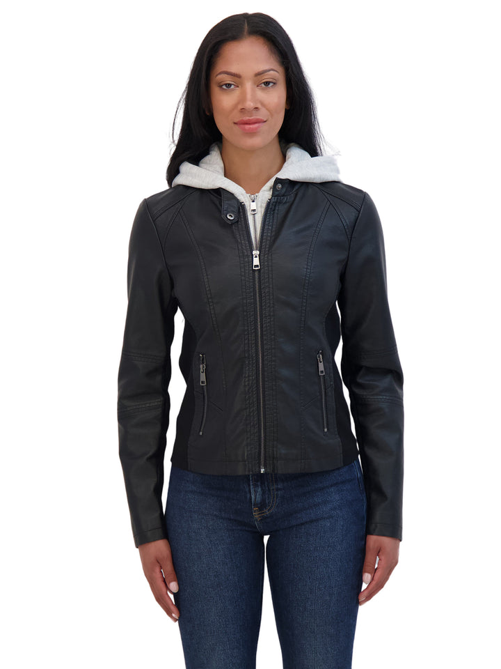 Sebby faux leather jacket store