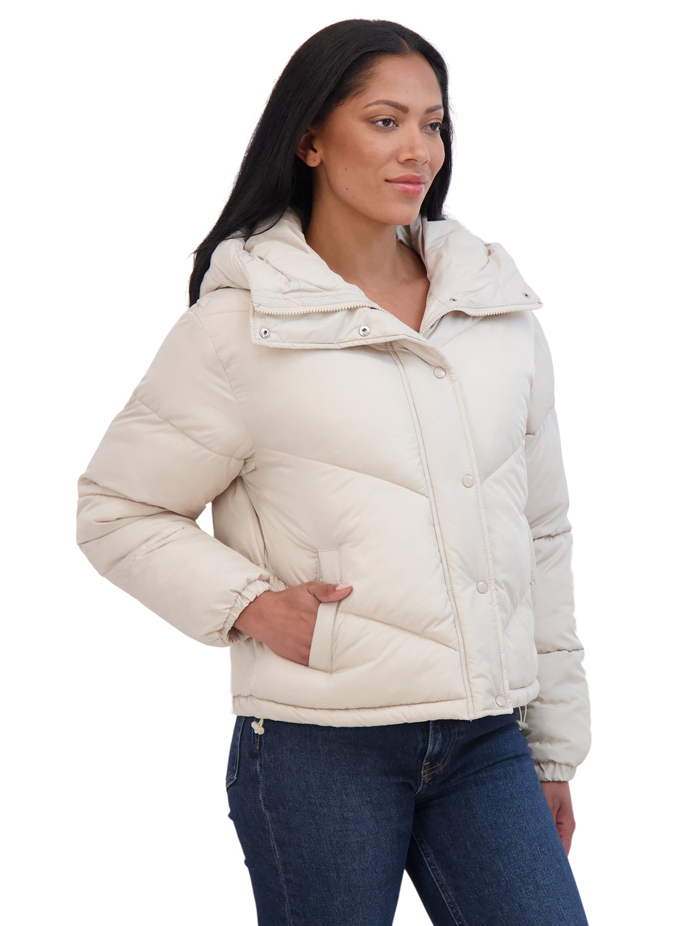 Sebby K Sebby Junior's Short Puffer Jacket with Hood