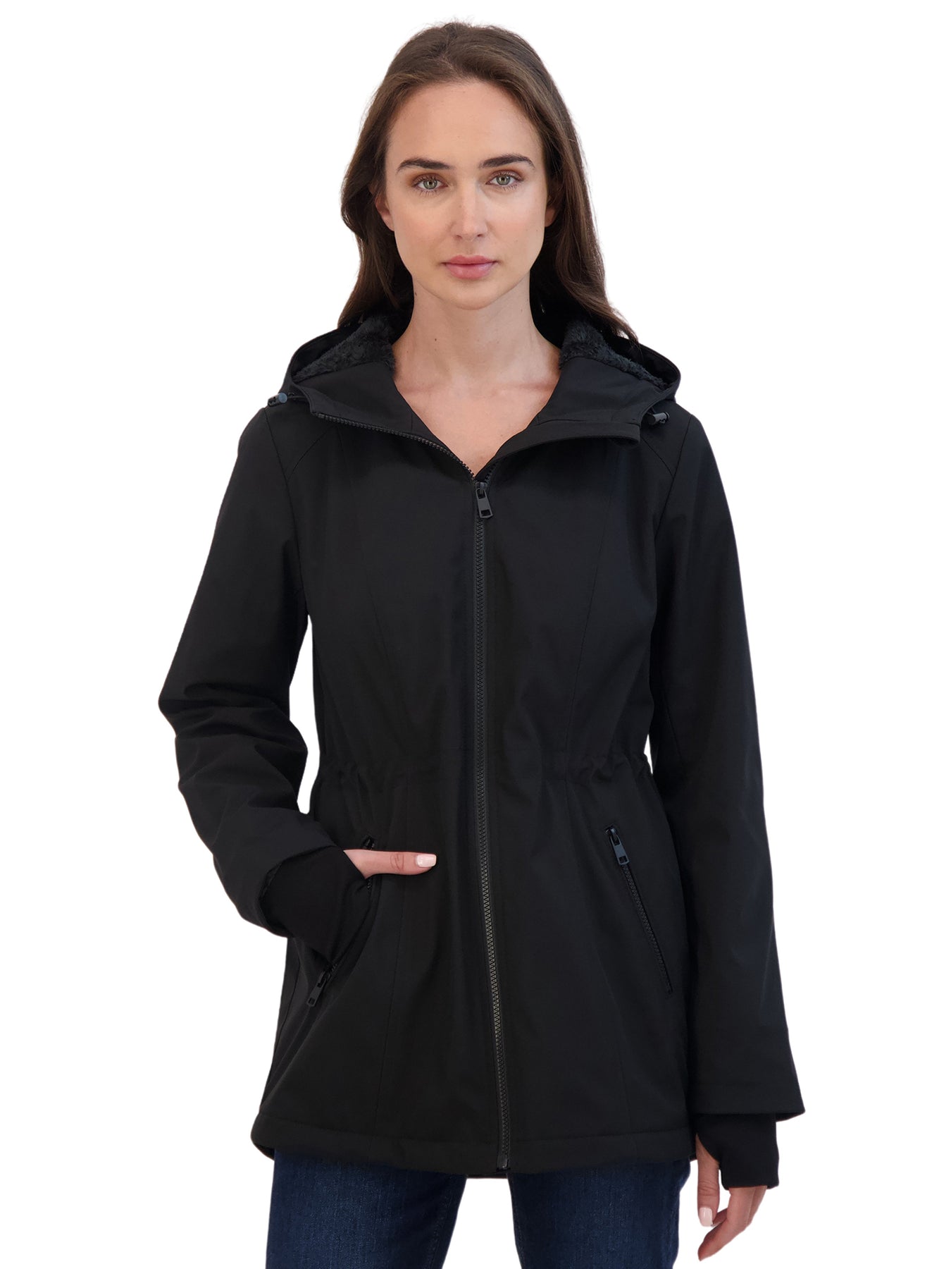 Sebby K Sebby Collection Sport Women's Cozy Lined Soft Shell Anorak