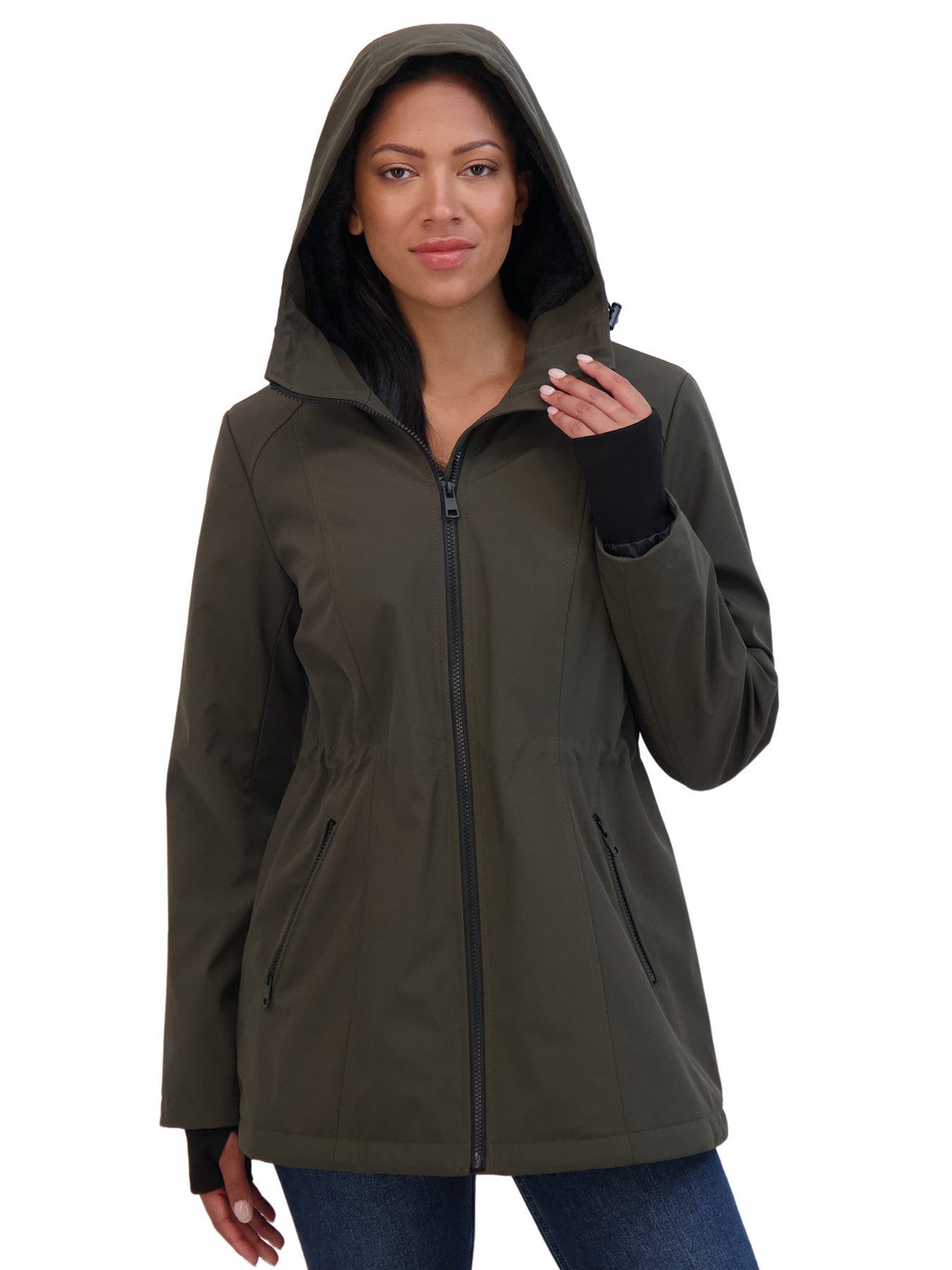 Sebby K Sebby Collection Sport Women's Cozy Lined Soft Shell Anorak