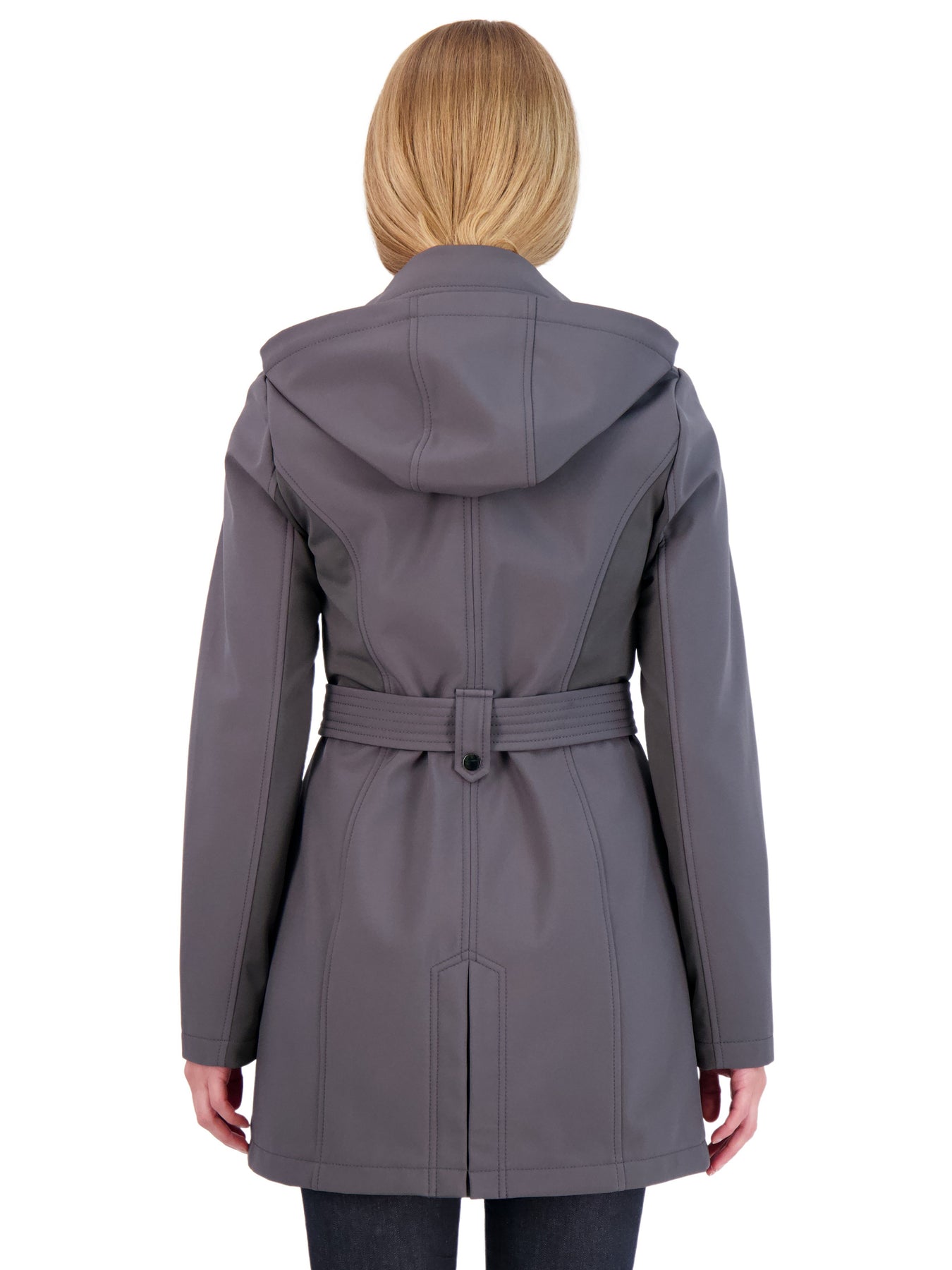 Sebby Coat Ruffles Sebby Collection Women's Softshell Trench Coat