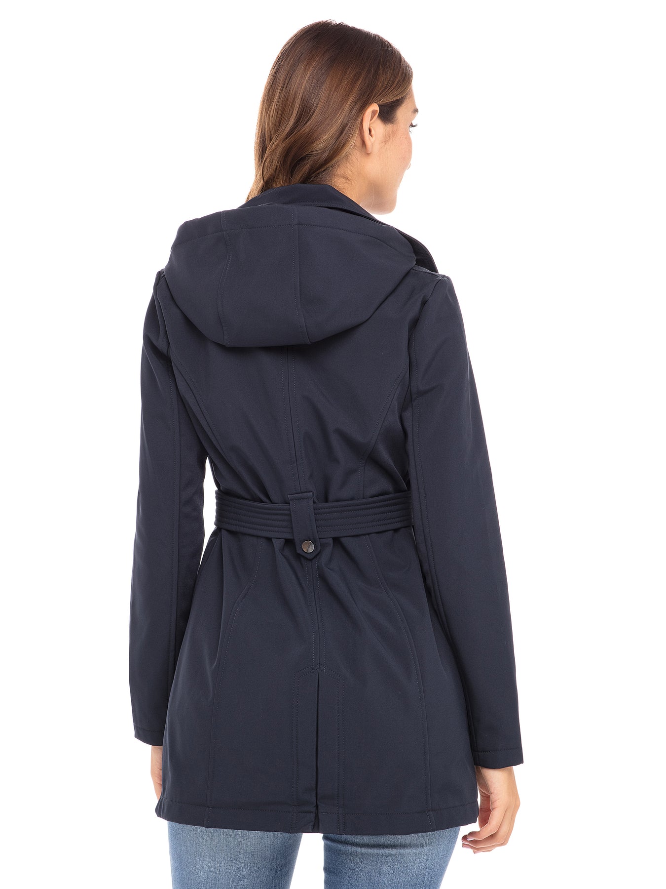 Sebby Coat Ruffles Sebby Collection Women's Softshell Trench Coat