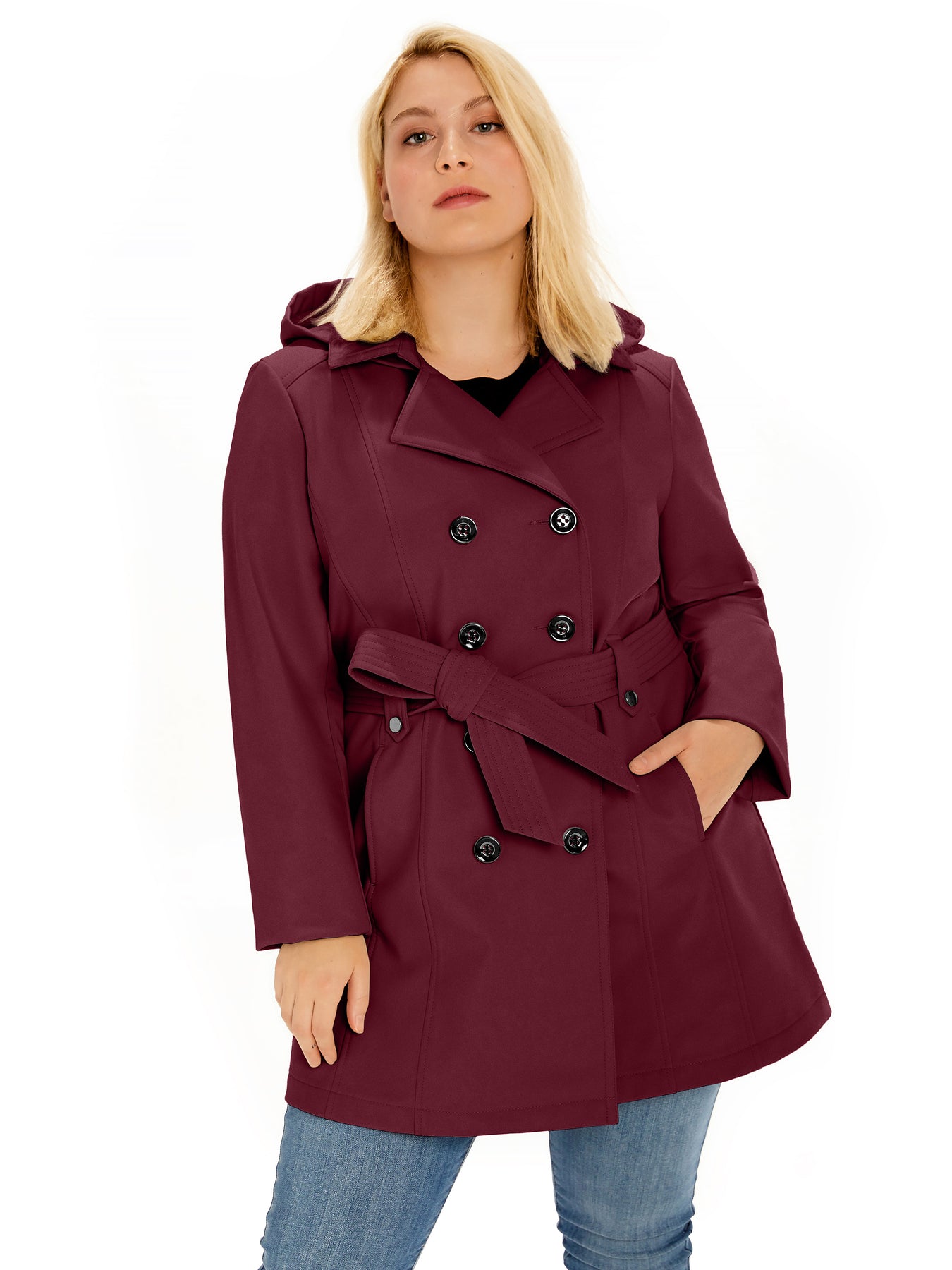 Sebby softshell hooded trench sales coat