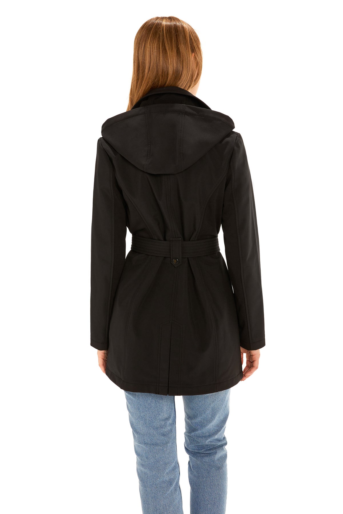 Sebby Coat Ruffles Sebby Collection Women's Softshell Trench Coat
